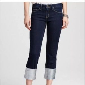 Mossimo midrise straight crop jeans cuffed 00